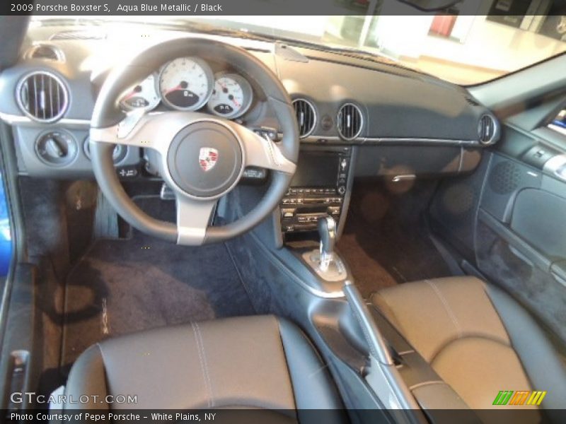 Aqua Blue Metallic / Black 2009 Porsche Boxster S