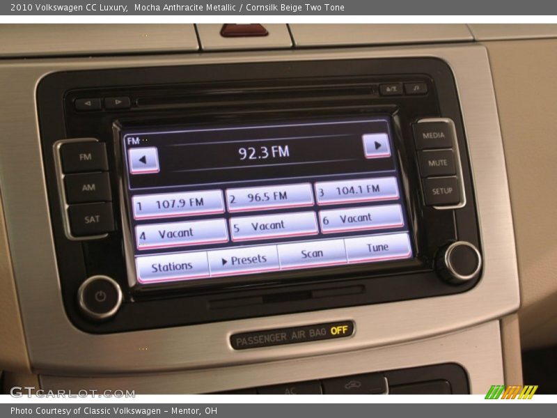 Mocha Anthracite Metallic / Cornsilk Beige Two Tone 2010 Volkswagen CC Luxury