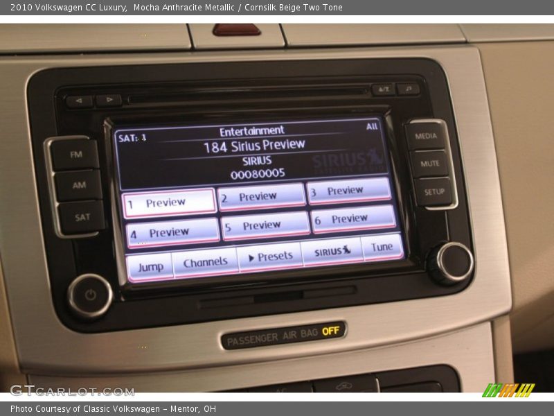 Mocha Anthracite Metallic / Cornsilk Beige Two Tone 2010 Volkswagen CC Luxury