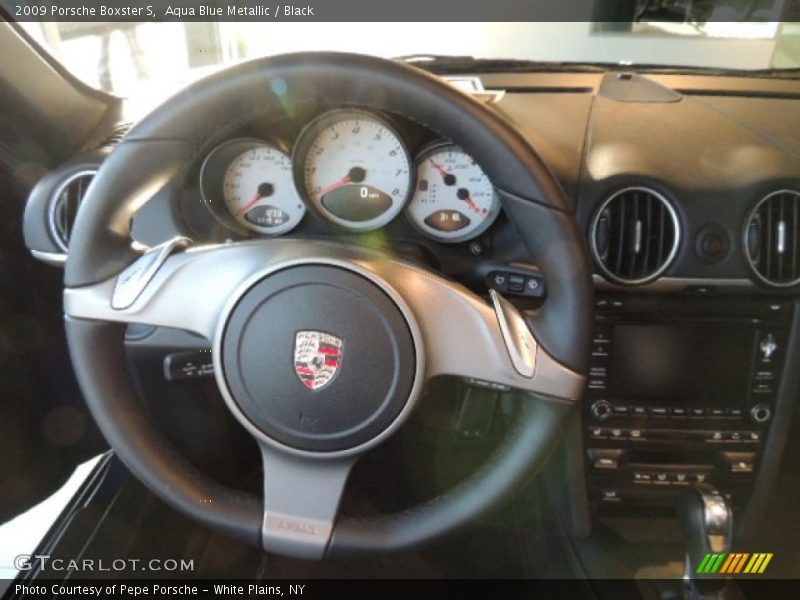 Aqua Blue Metallic / Black 2009 Porsche Boxster S