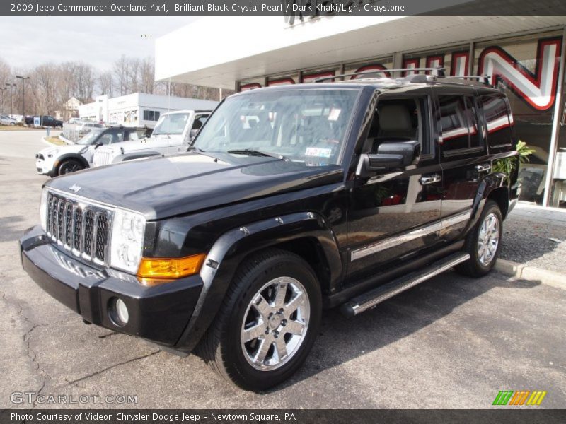 Brilliant Black Crystal Pearl / Dark Khaki/Light Graystone 2009 Jeep Commander Overland 4x4