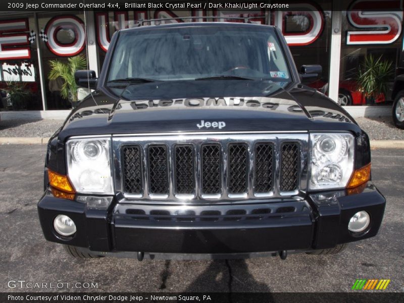 Brilliant Black Crystal Pearl / Dark Khaki/Light Graystone 2009 Jeep Commander Overland 4x4