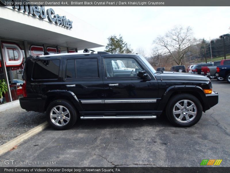Brilliant Black Crystal Pearl / Dark Khaki/Light Graystone 2009 Jeep Commander Overland 4x4