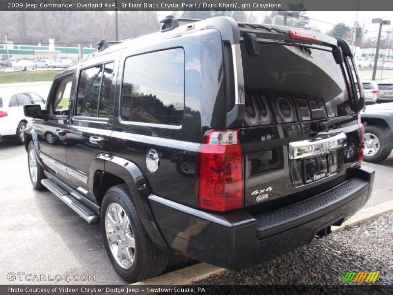 Brilliant Black Crystal Pearl / Dark Khaki/Light Graystone 2009 Jeep Commander Overland 4x4