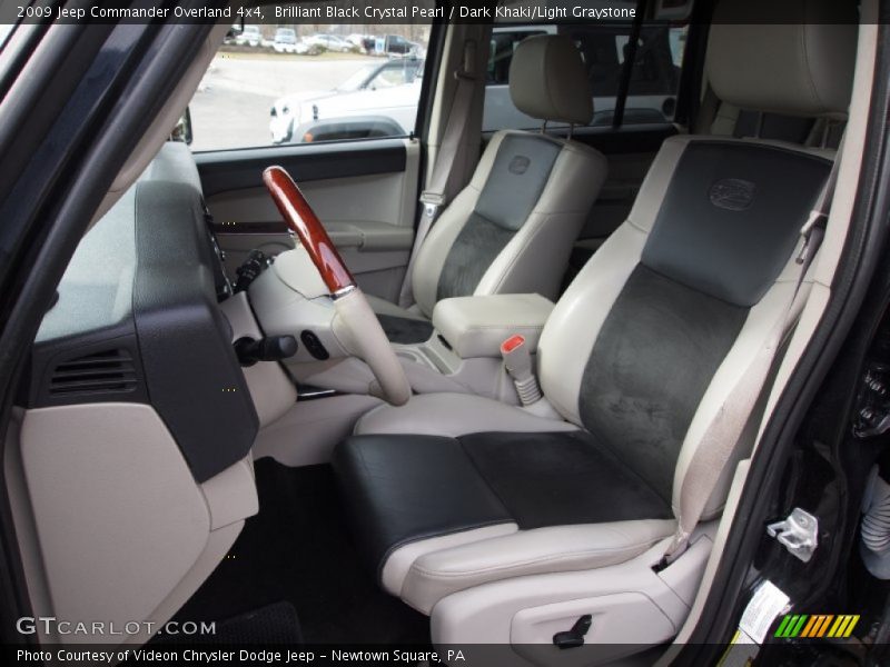 Brilliant Black Crystal Pearl / Dark Khaki/Light Graystone 2009 Jeep Commander Overland 4x4