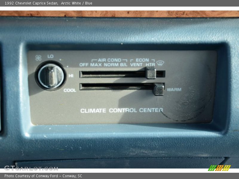 Controls of 1992 Caprice Sedan