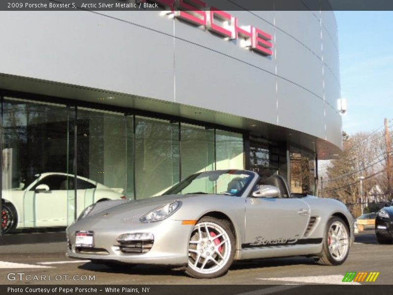 Arctic Silver Metallic / Black 2009 Porsche Boxster S