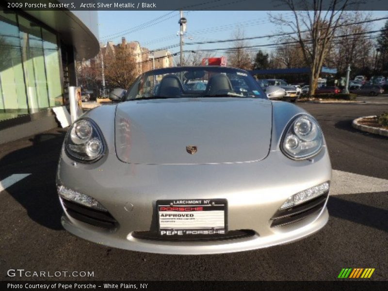 Arctic Silver Metallic / Black 2009 Porsche Boxster S