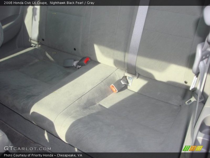 Nighthawk Black Pearl / Gray 2008 Honda Civic LX Coupe