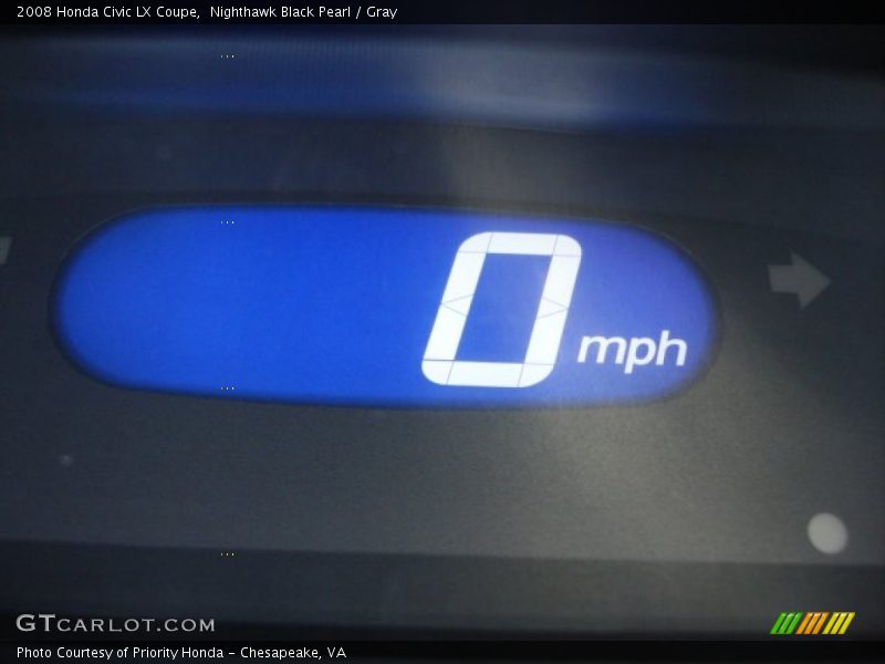 Nighthawk Black Pearl / Gray 2008 Honda Civic LX Coupe