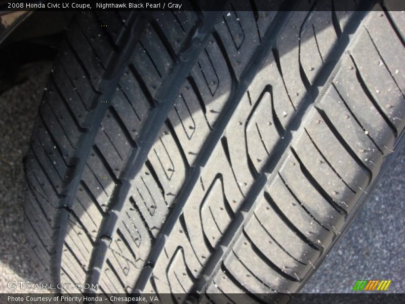 Nighthawk Black Pearl / Gray 2008 Honda Civic LX Coupe