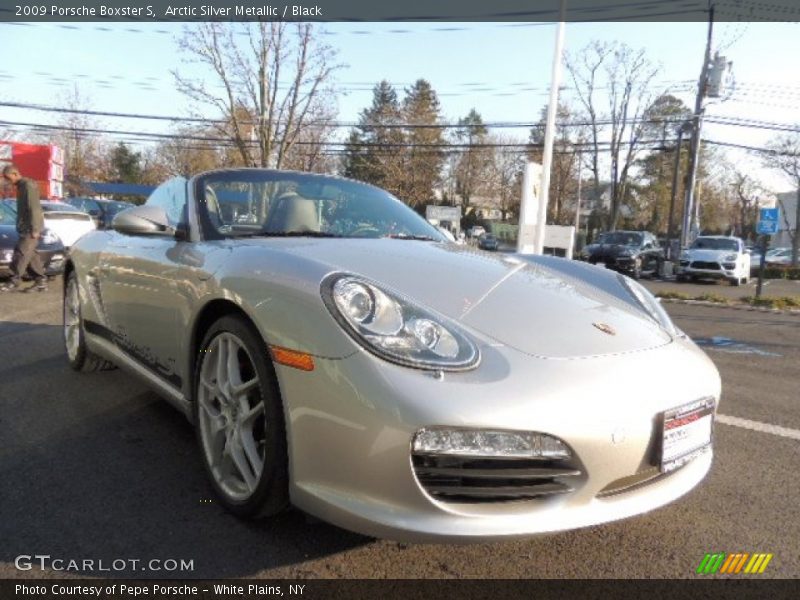 Arctic Silver Metallic / Black 2009 Porsche Boxster S