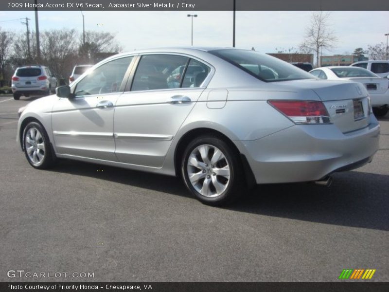 Alabaster Silver Metallic / Gray 2009 Honda Accord EX V6 Sedan