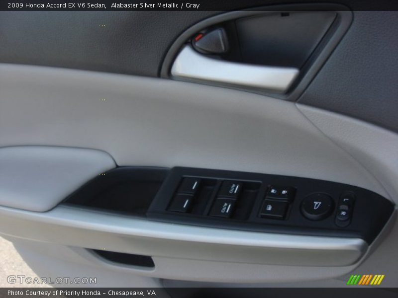 Alabaster Silver Metallic / Gray 2009 Honda Accord EX V6 Sedan