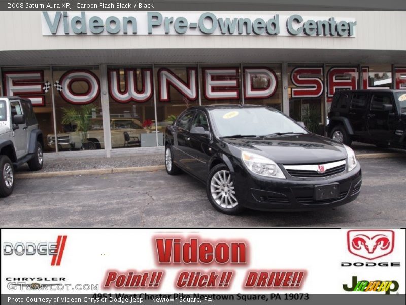 Carbon Flash Black / Black 2008 Saturn Aura XR