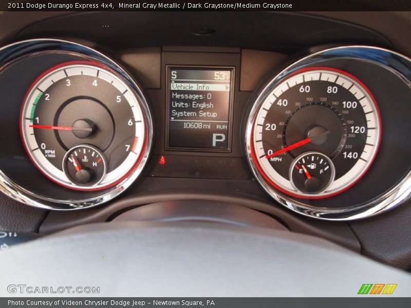 Mineral Gray Metallic / Dark Graystone/Medium Graystone 2011 Dodge Durango Express 4x4