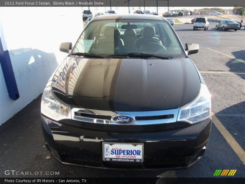 Ebony Black / Medium Stone 2011 Ford Focus S Sedan