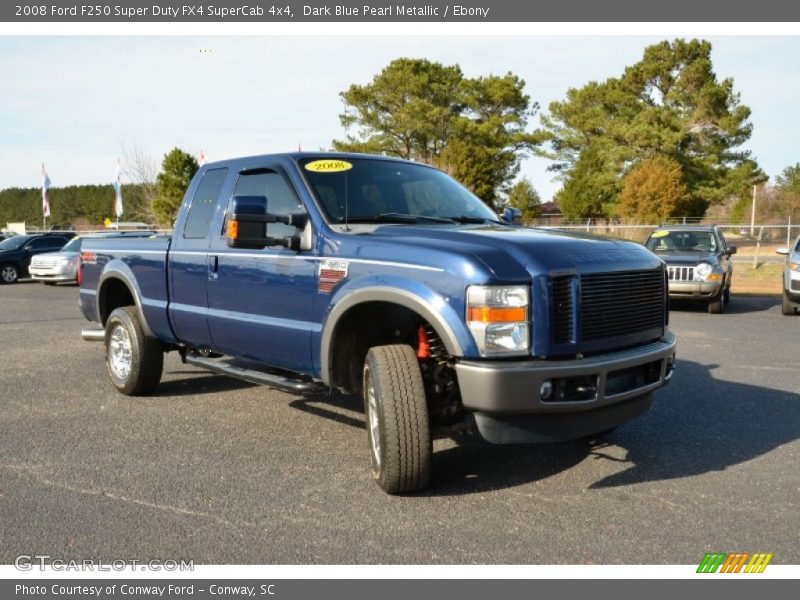 Dark Blue Pearl Metallic / Ebony 2008 Ford F250 Super Duty FX4 SuperCab 4x4