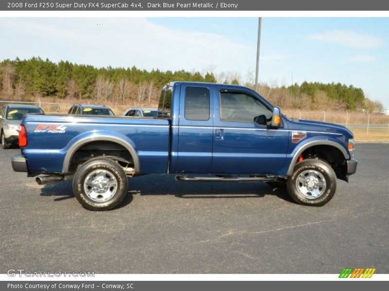 Dark Blue Pearl Metallic / Ebony 2008 Ford F250 Super Duty FX4 SuperCab 4x4
