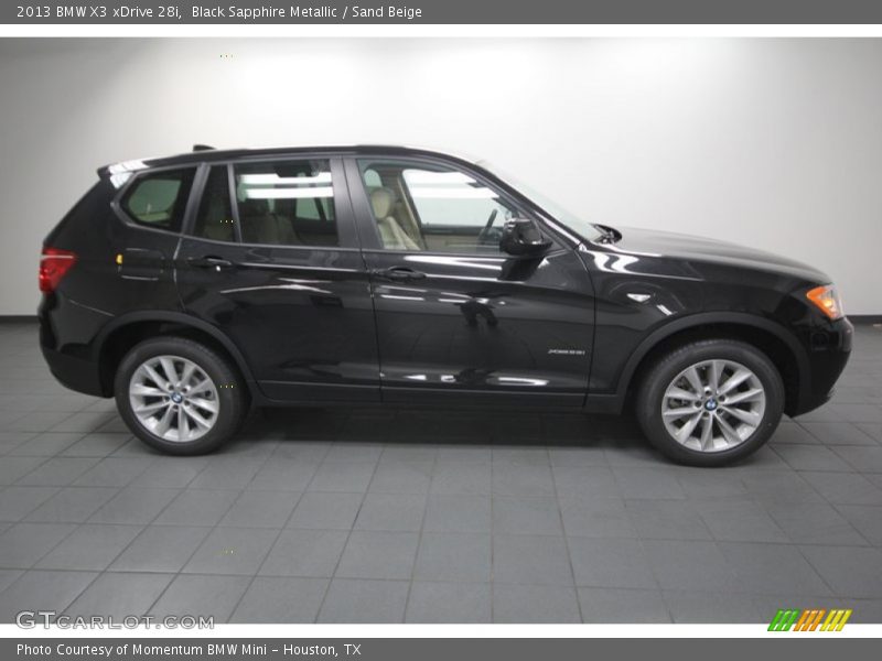 Black Sapphire Metallic / Sand Beige 2013 BMW X3 xDrive 28i