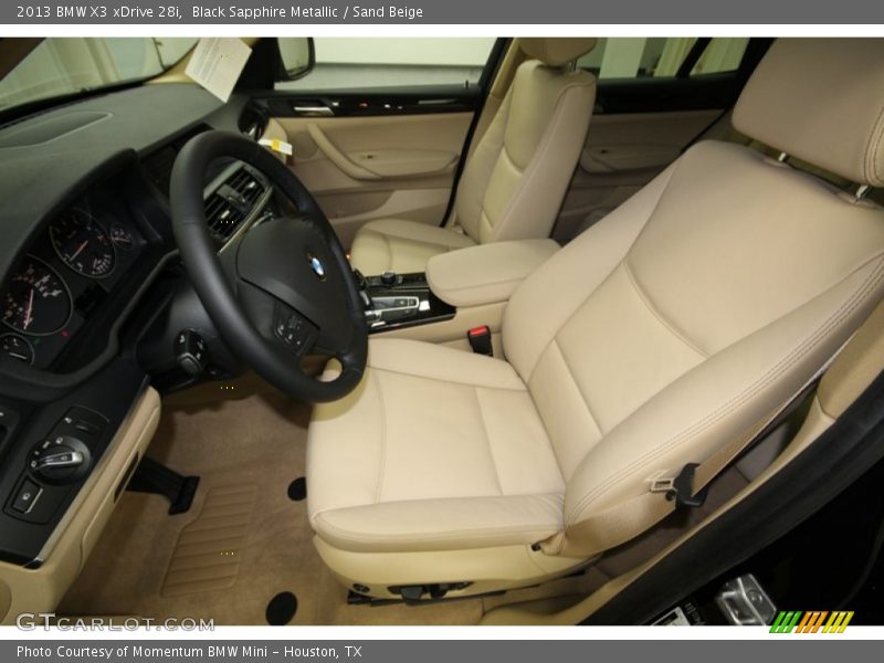 Black Sapphire Metallic / Sand Beige 2013 BMW X3 xDrive 28i