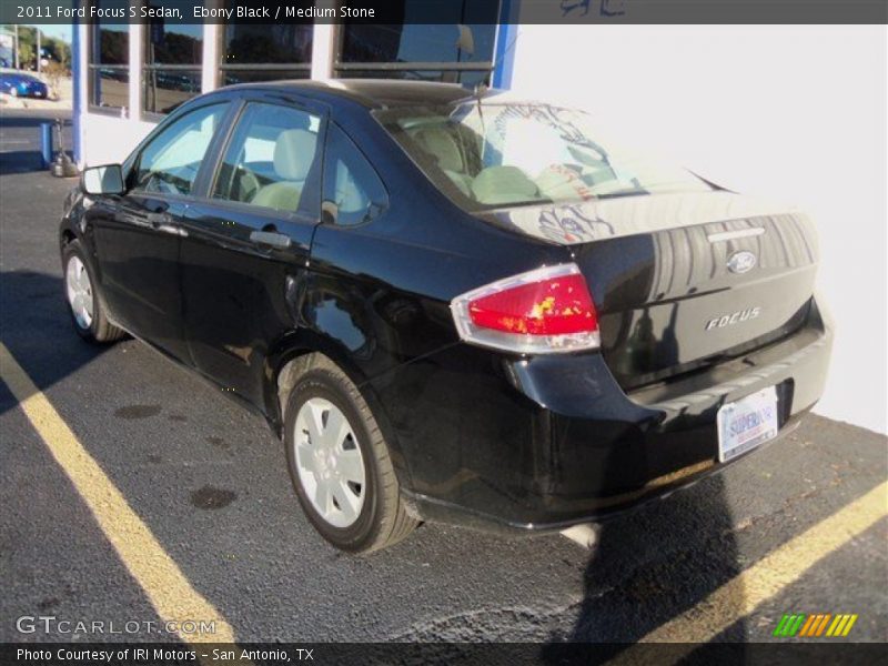 Ebony Black / Medium Stone 2011 Ford Focus S Sedan