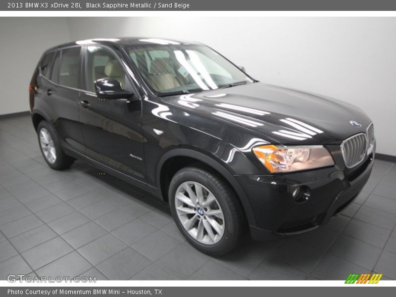 Black Sapphire Metallic / Sand Beige 2013 BMW X3 xDrive 28i