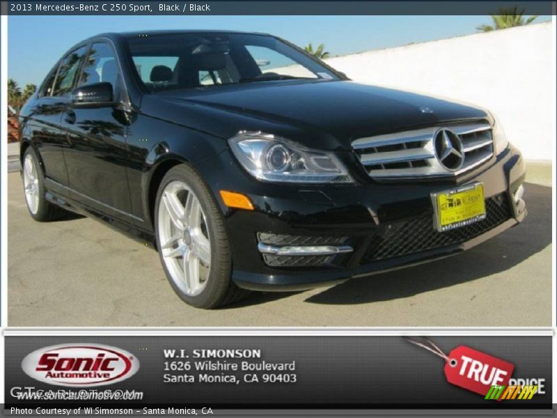 Black / Black 2013 Mercedes-Benz C 250 Sport