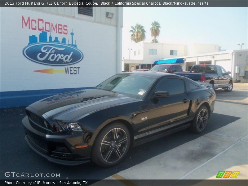 Black / California Special Charcoal Black/Miko-suede Inserts 2013 Ford Mustang GT/CS California Special Coupe