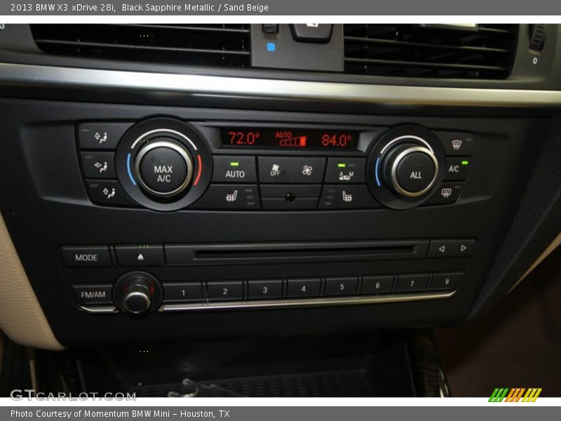 Black Sapphire Metallic / Sand Beige 2013 BMW X3 xDrive 28i
