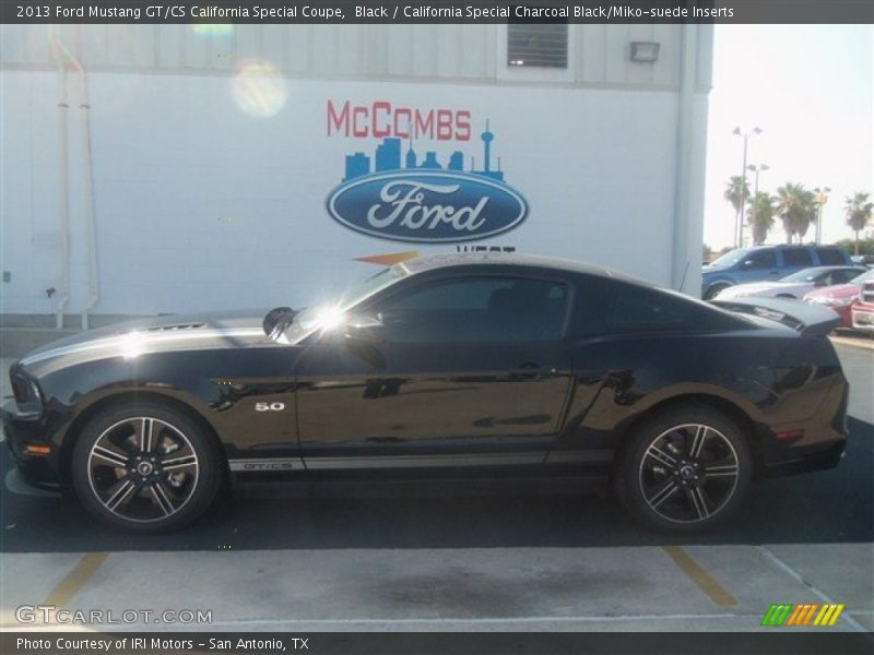 Black / California Special Charcoal Black/Miko-suede Inserts 2013 Ford Mustang GT/CS California Special Coupe