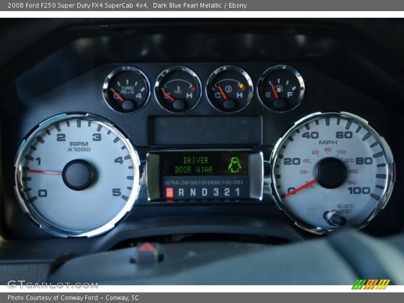 Dark Blue Pearl Metallic / Ebony 2008 Ford F250 Super Duty FX4 SuperCab 4x4