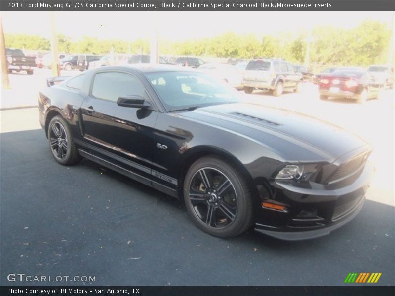 Black / California Special Charcoal Black/Miko-suede Inserts 2013 Ford Mustang GT/CS California Special Coupe