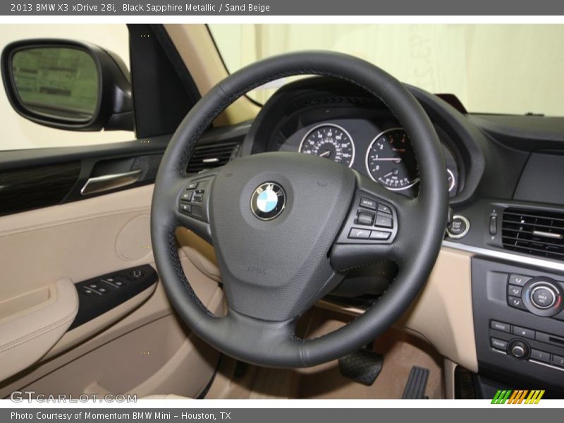Black Sapphire Metallic / Sand Beige 2013 BMW X3 xDrive 28i