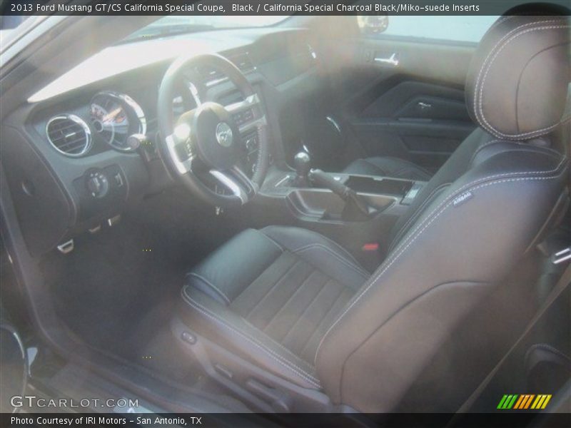 Black / California Special Charcoal Black/Miko-suede Inserts 2013 Ford Mustang GT/CS California Special Coupe