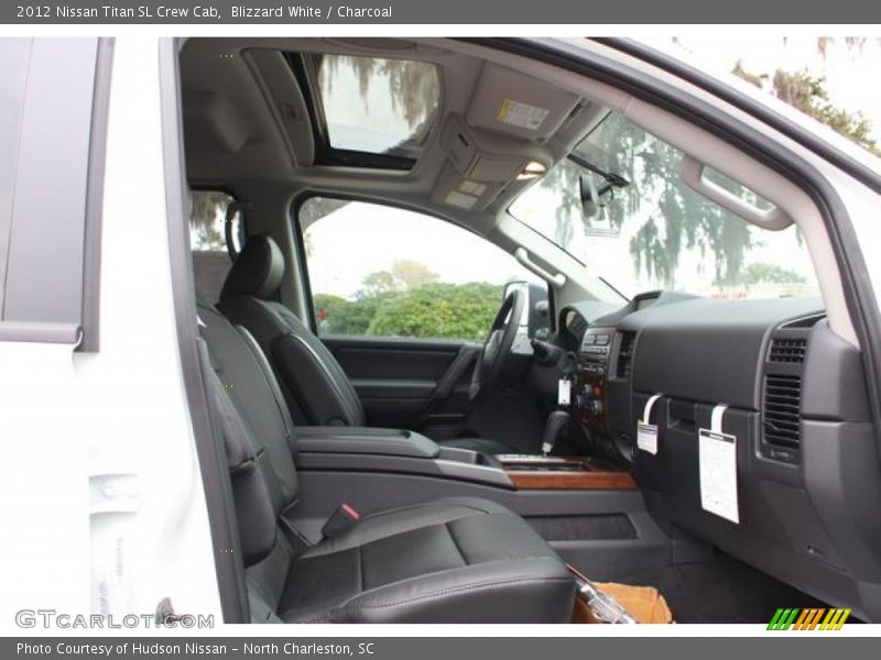 Blizzard White / Charcoal 2012 Nissan Titan SL Crew Cab