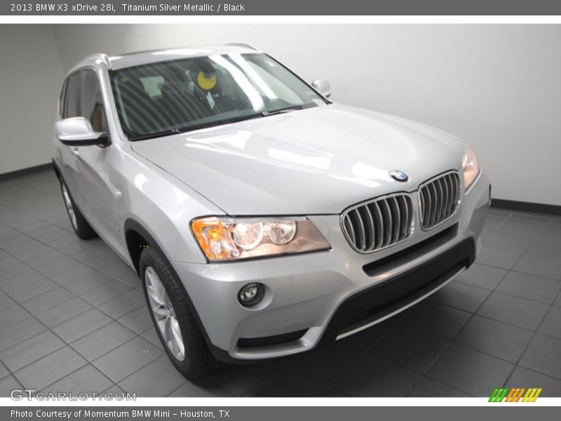 Titanium Silver Metallic / Black 2013 BMW X3 xDrive 28i