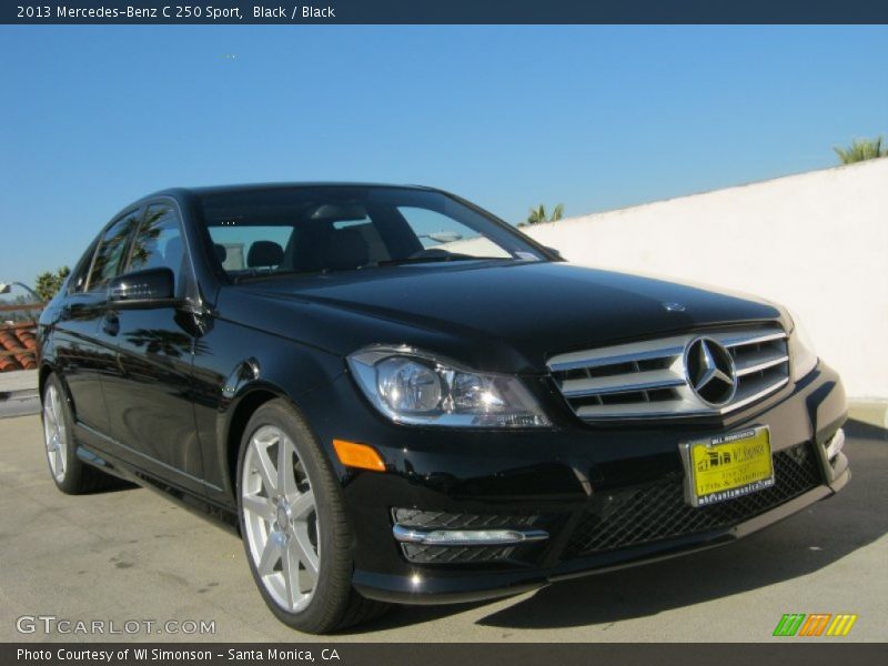 Black / Black 2013 Mercedes-Benz C 250 Sport