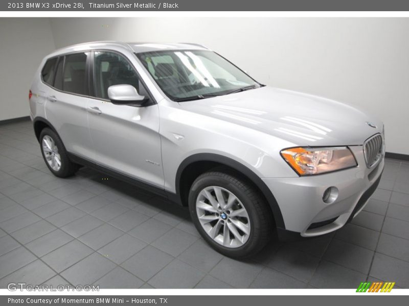 Titanium Silver Metallic / Black 2013 BMW X3 xDrive 28i