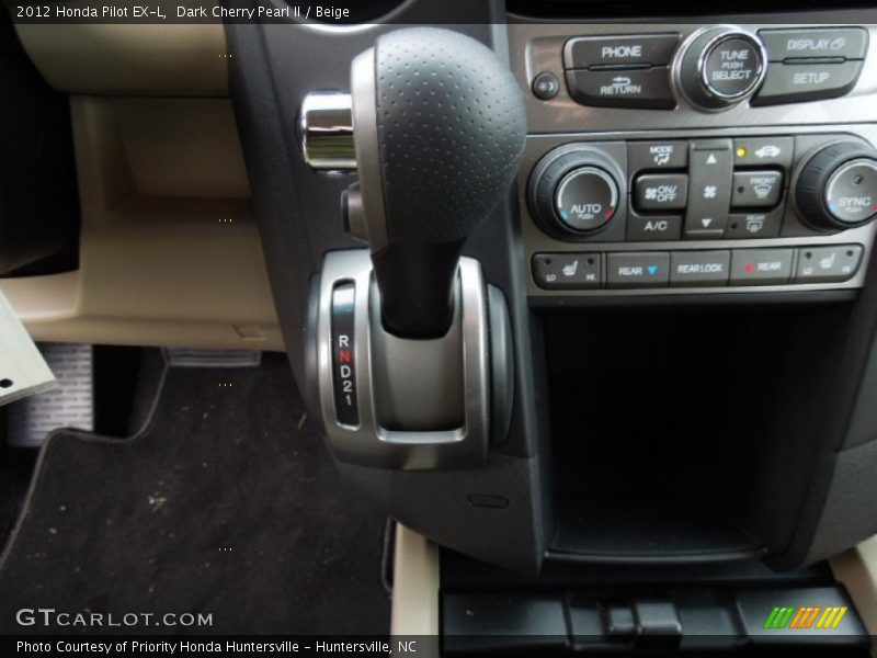 Dark Cherry Pearl II / Beige 2012 Honda Pilot EX-L