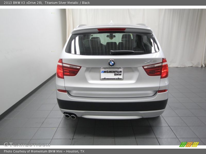 Titanium Silver Metallic / Black 2013 BMW X3 xDrive 28i