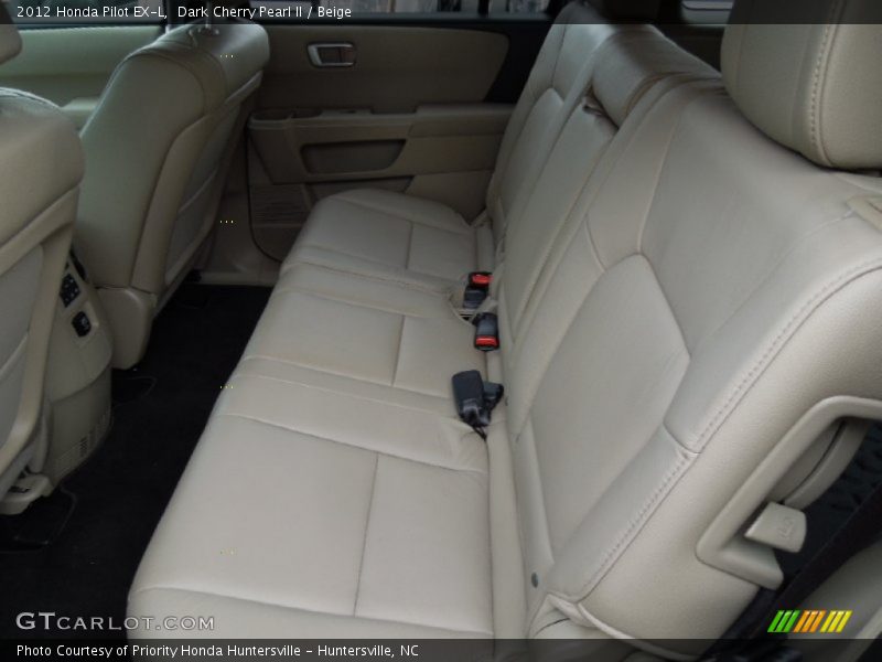 Dark Cherry Pearl II / Beige 2012 Honda Pilot EX-L