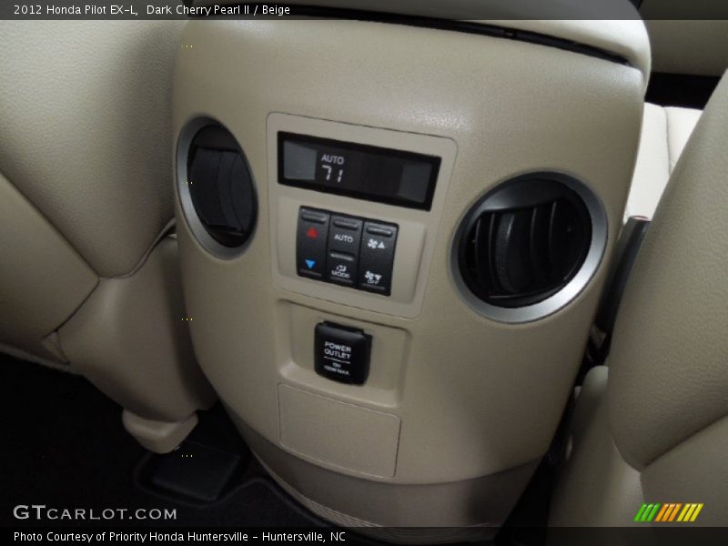 Dark Cherry Pearl II / Beige 2012 Honda Pilot EX-L