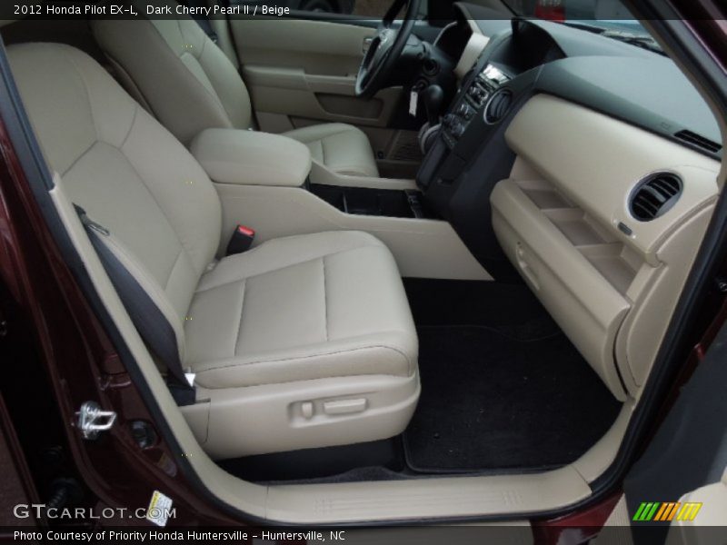 Dark Cherry Pearl II / Beige 2012 Honda Pilot EX-L