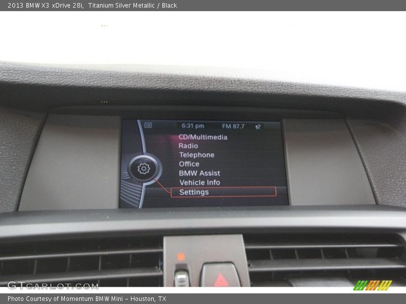 Titanium Silver Metallic / Black 2013 BMW X3 xDrive 28i