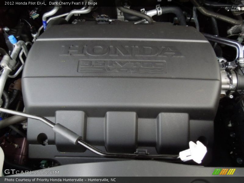 Dark Cherry Pearl II / Beige 2012 Honda Pilot EX-L