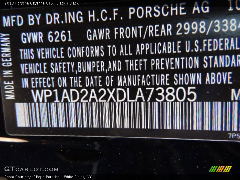 Black / Black 2013 Porsche Cayenne GTS