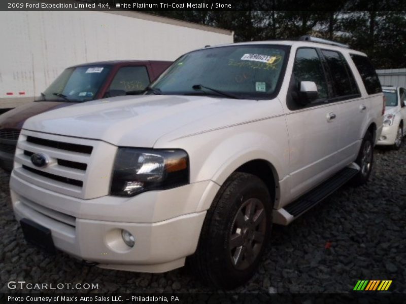 White Platinum Tri-Coat Metallic / Stone 2009 Ford Expedition Limited 4x4