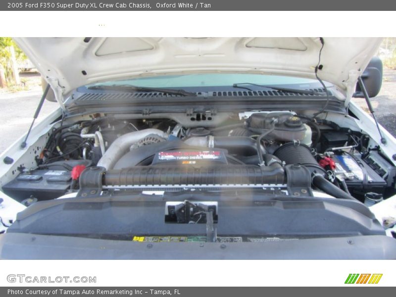 Oxford White / Tan 2005 Ford F350 Super Duty XL Crew Cab Chassis