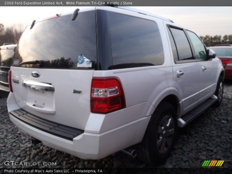 White Platinum Tri-Coat Metallic / Stone 2009 Ford Expedition Limited 4x4